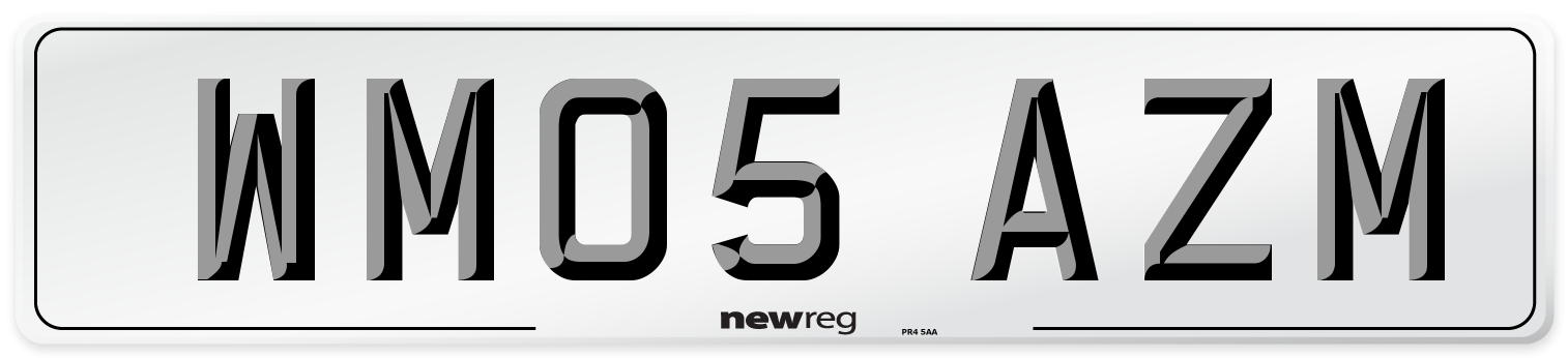 WM05 AZM Number Plate from New Reg